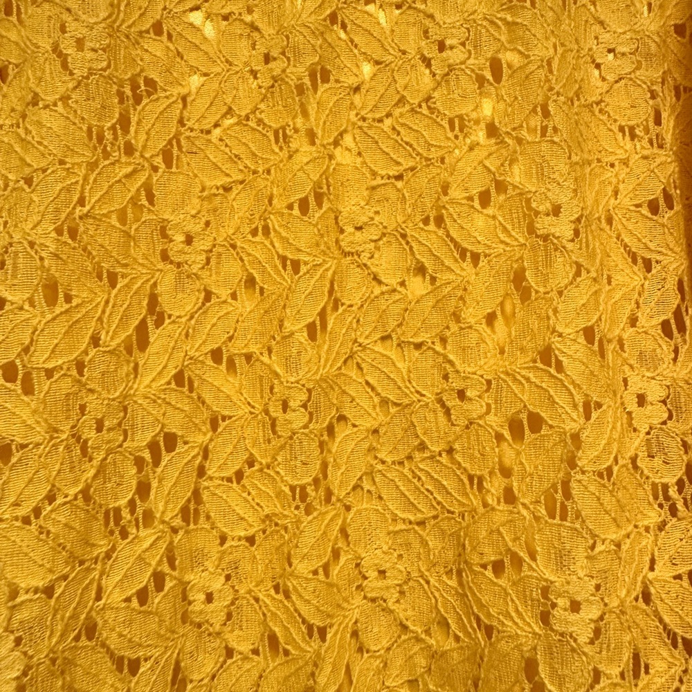 Grace Elements Yellow Lace A-Line Skirt - Picture 2 of 5